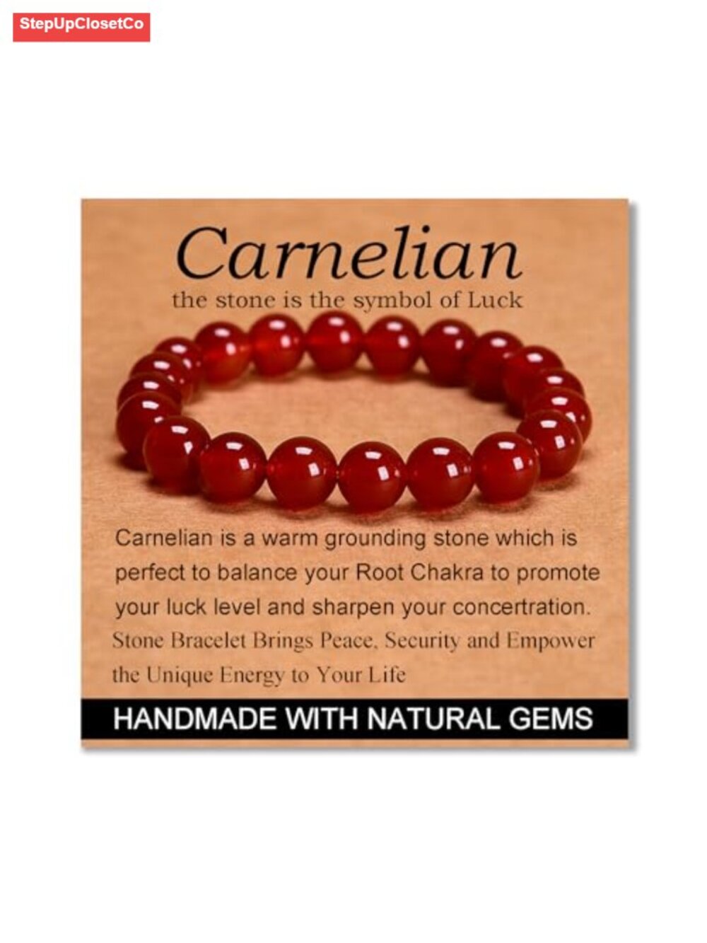 Handmade Stretch Elastic Bracelet Natural Stone Crystal Healing Energy Unisex